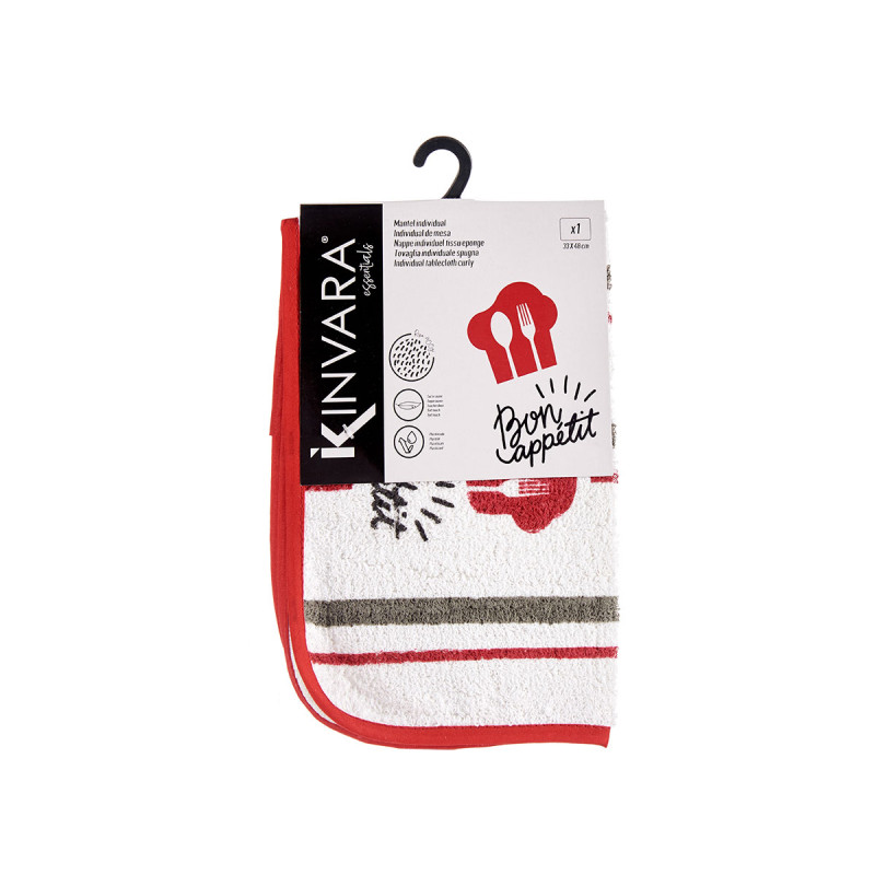 NAPPE INDIVIDUEL TISSU EPONGE BON APPETIT