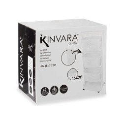 MOVEL PLASTICO 3 ALTURAS RODAS BRANCO 