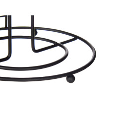 PORTA ROLOS DE COZINHA METAL PRETO 