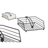 SQUARE BLACK METAL NAPKIN HOLDER