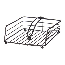 SQUARE BLACK METAL NAPKIN HOLDER