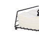 SQUARE BLACK METAL NAPKIN HOLDER