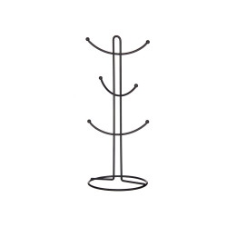 METAL HOLDER 6 CUPS BLACK