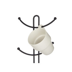 SUPPORT MÉTAL 6 TASSES NOIR