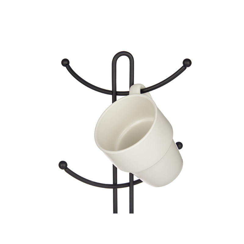 METAL HOLDER 6 CUPS BLACK
