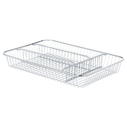 METAL CUTLERY TRAY 4 COMPARTMENTS CHROME PLATED