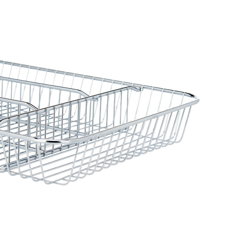 PORTE-COUVERTS 4 COMPARTIMENTS MÉTAL CHROME