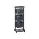 ANTHRACITE PLASTIC ORGANIZER BASKER 3 HGTS WHEELS