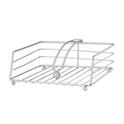 PORTE-SERVIETTES EN MÉTAL CHROME CARRÉ 