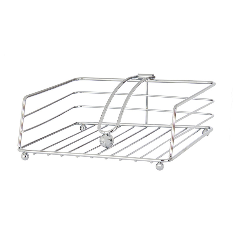 PORTE-SERVIETTES EN MÉTAL CHROME CARRÉ 