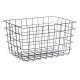 BLACK METAL SQUARE BASKET LARGE