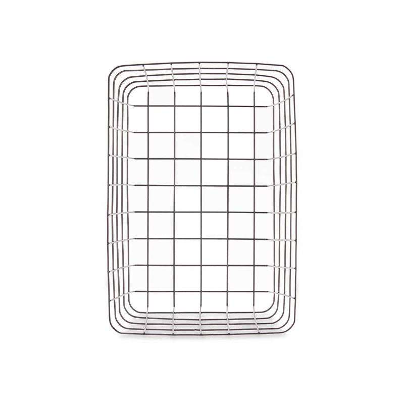 CESTO METAL RECTANGULAR PRETO GRD