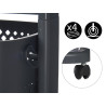 LEGUMIER PLASTIQUE 3 HAUTEURS ROUES ANTHRACITE