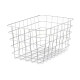 BLACK METAL SQUARE BASKET CHROME PLATED LARGE