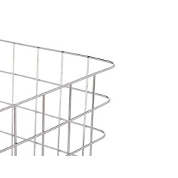 CESTA METAL CROMADA RECTANGULAR GRD