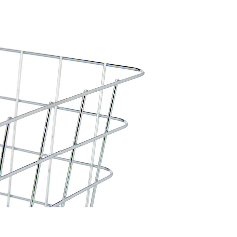 PANIER MÉTAL CHROME RECTANGULAIRE MOYENE