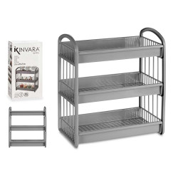  GREY PLASTIC SHELF 3 HEIGHTS
