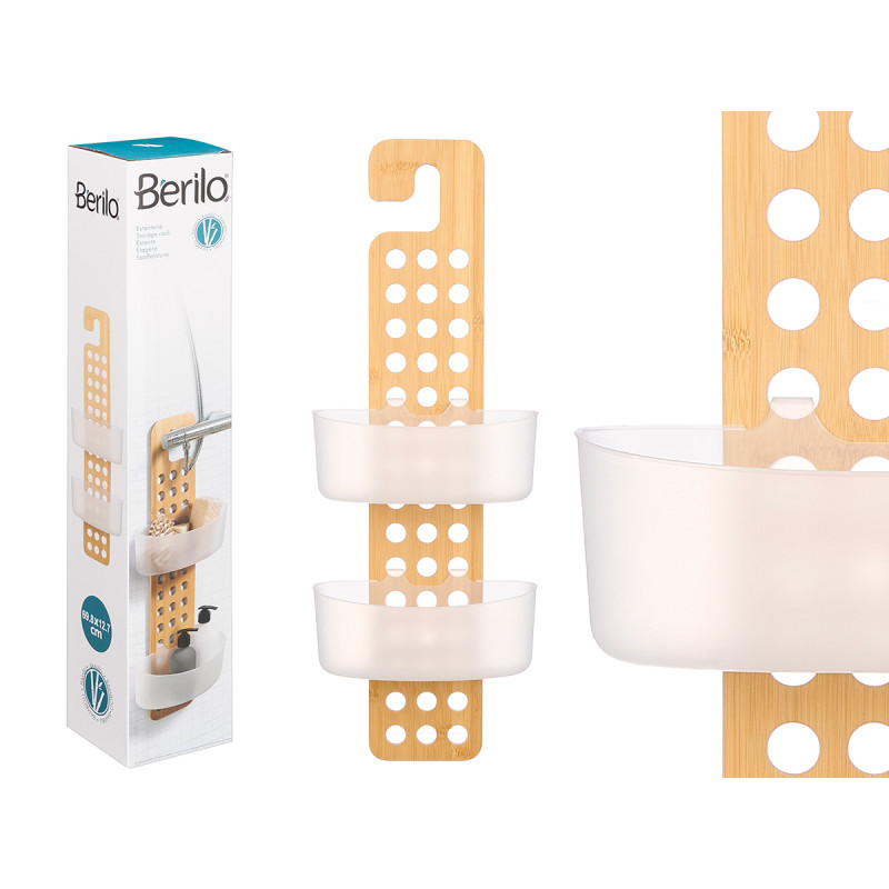 ESTANTE DUPLA BAMBU PARA PENDURAR