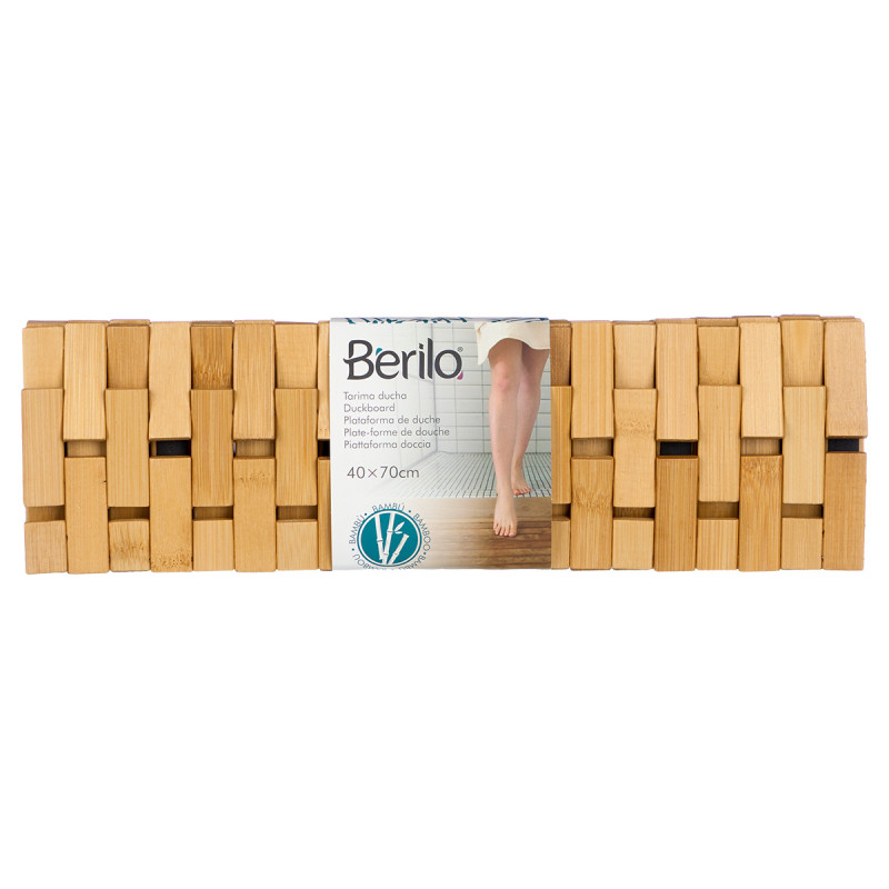 ANTI-SLIP BAMBOO SHOWER MAT 40X70CM