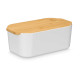 BAMBOO LID WHITE BREAD BIN 4,5L