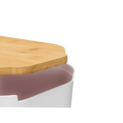 BOÎTE  PAIN BLANC  COUVERCLE  BAMBOU 4,5L