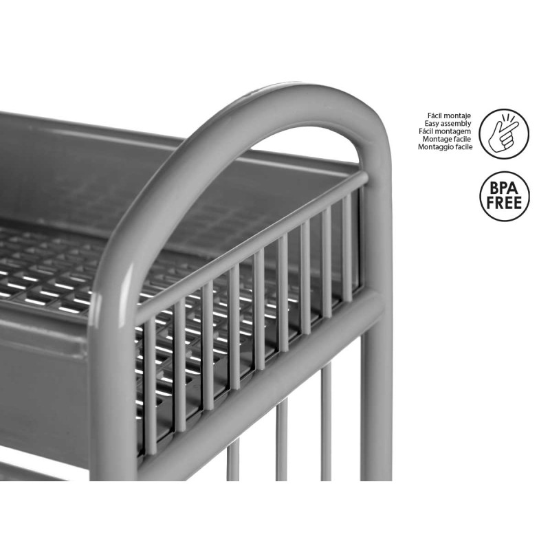 LIBRERIA PLASTICA 3 ALTEZZE GRIGIO