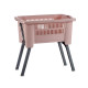 CESTA ROPA PATAS PLEGABLES SURT 2 COL ROSA VERDE