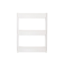 TROLLEY 4 WHEELS 3 SHELVES WHITE