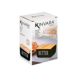 MANTEQUILLERA NEGRA TAPA BAMBU