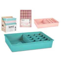 ORGANIZZ CASSETTO 16 SPAZI ASS 2 COL ROSA-VERDE
