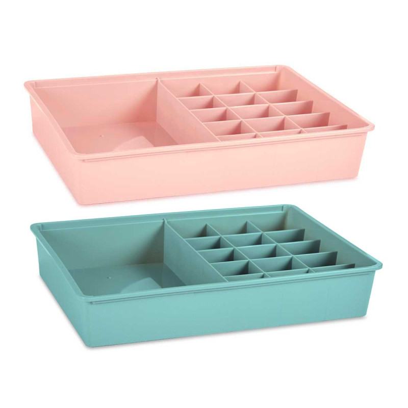 ORGANIZZ CASSETTO 16 SPAZI ASS 2 COL ROSA-VERDE