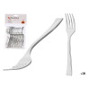 SET 24 FORCHETTE DA DOLCE PLASTICA ARGENTATA