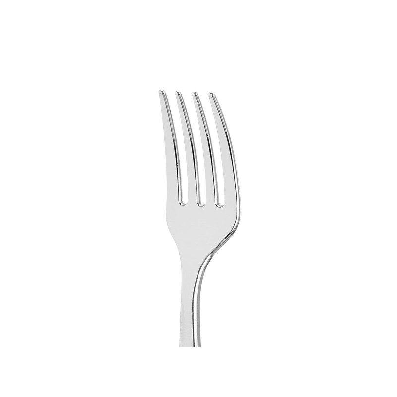 SET 24 GARFOS SOBREMESA PLASTICO PRATEADO