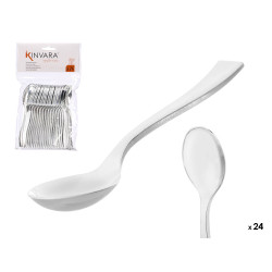 SET 24 PLASTIC COFFEE SPOON SILVER
