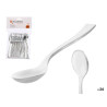 SET 24 PLASTIC DESSERT FORK SILVER