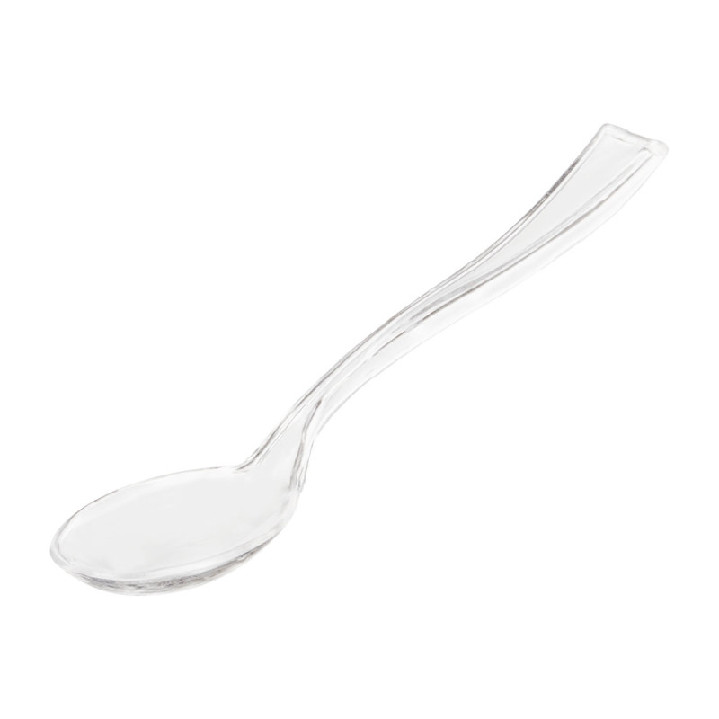 SET 36 CUCHARA CAFE  PLASTICO TRANSPARENTE