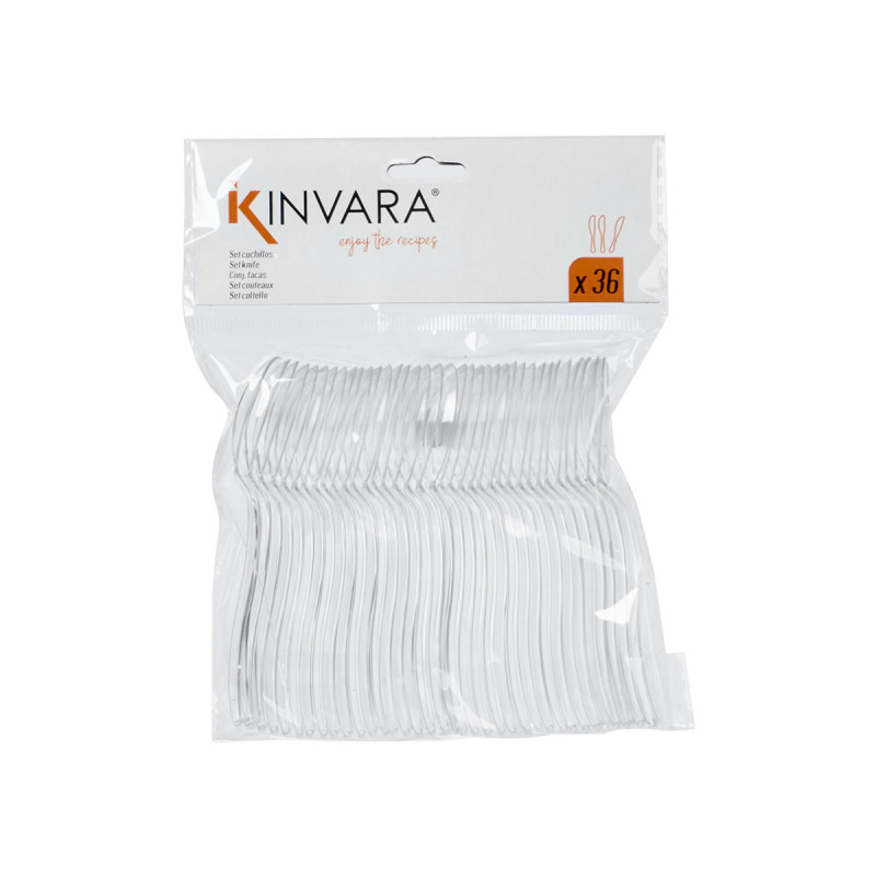 SET 36 CUCHARA CAFE  PLASTICO TRANSPARENTE
