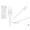SET 18 TRANSPARENT PLASTIC FORK