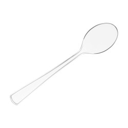 SET 18 CUCCHIAIO PLASTICA TRASPARENTE 