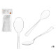 SET 18 PLASTIC DESSERT SPOON TRANSPARENT