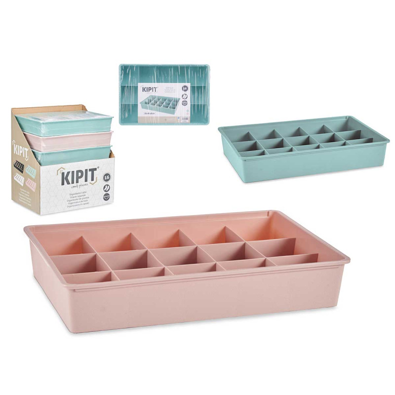 ORGANIZZ CASSETTO 15 SPAZI ASS 2 COL ROSA-VERDE