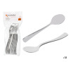 CONJ 12 COLHERES SOBREMESA EM PLASTICO PRATEADO