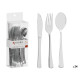 SET 24 PLASTIC SILVER UTENSILS