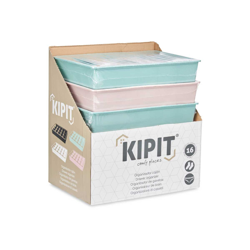 ORGANIZZ CASSETTO 15 SPAZI ASS 2 COL ROSA-VERDE