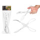 TRANSPARENT PLASTIC SERVING TONGS