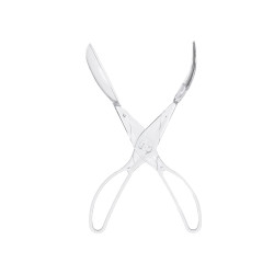 TRANSPARENT PLASTIC SERVING TONGS