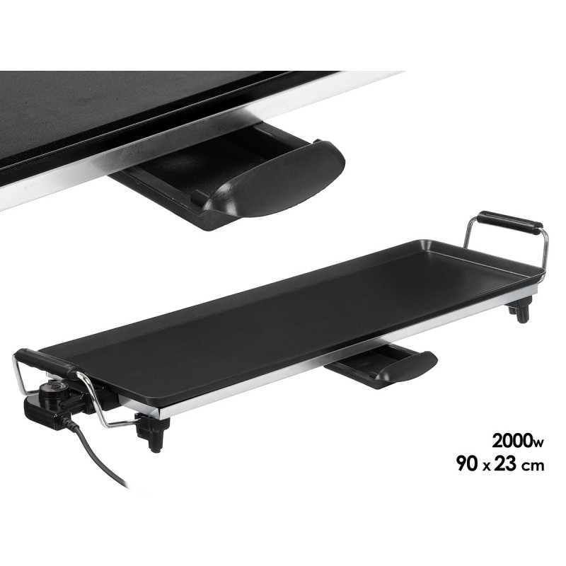 PIASTRA ARROSTIRE MANIGLIE 90X23CM 2000W