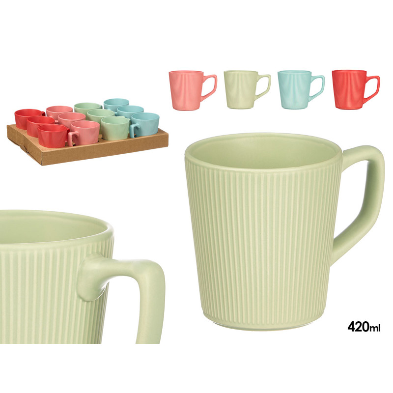 TAZZA LA COLAZIONE ASS MANICI 4 COL VIVACI 420ML