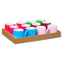 MUG NEON ASSORT 6 CLR 330ML