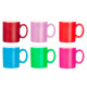 MUG NEON ASSORT 6 CLR 120 ML